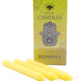 Vela Bujía ritual GREEN TREE Bendición-amarilla